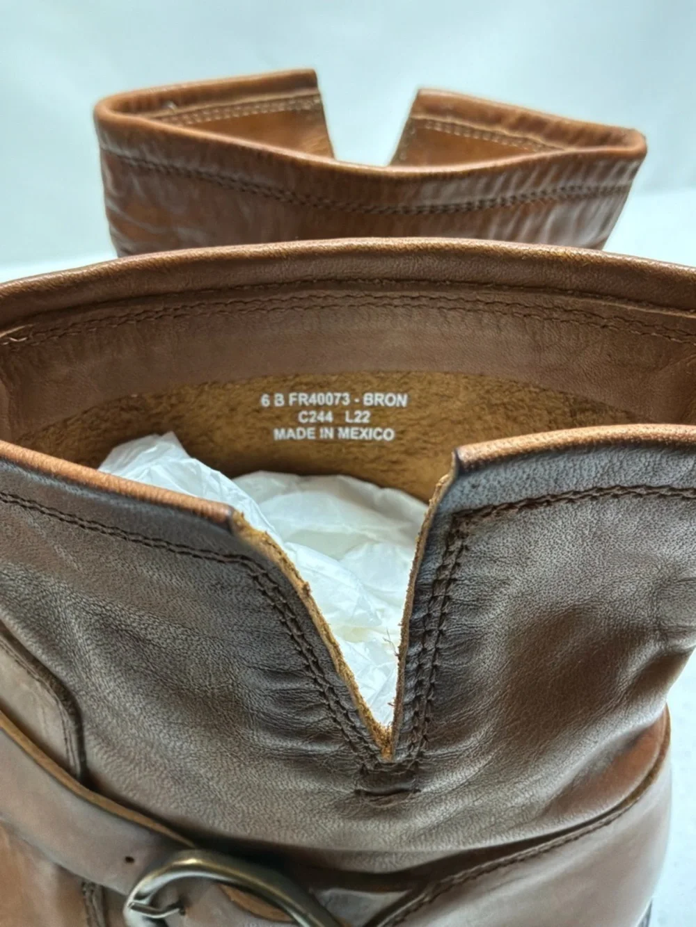 Frye Varonica Bronze Vintage Leather Boots Women's Size 6B NWOB